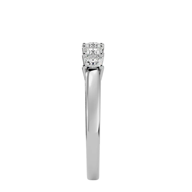 Inel Semi-Eternity Luxurious Briliant Aur 18k Diamante Naturale - Luna