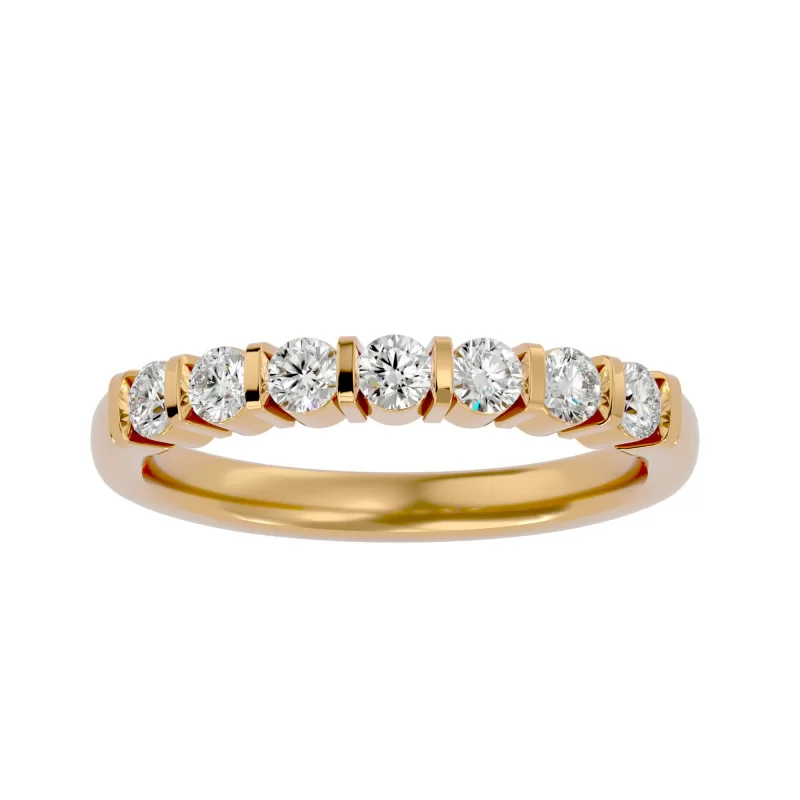 Inel Semi-Eternity Divine Briliant Aur 18k Diamante Naturale - Brooklyn