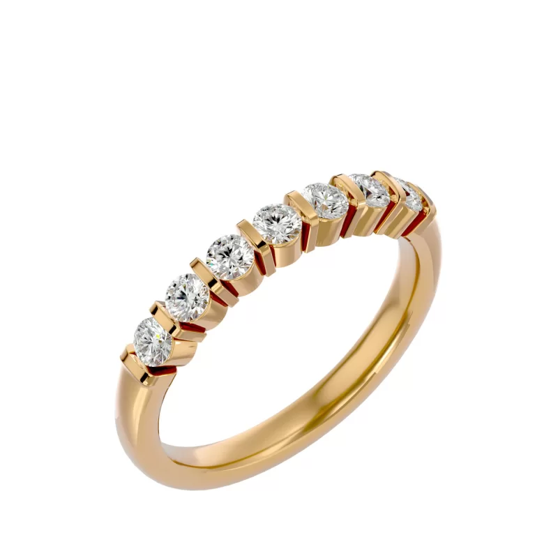 Inel Semi-Eternity Divine Briliant Aur 18k Diamante Naturale - Brooklyn