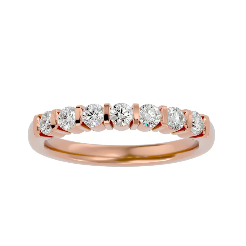 Inel Semi-Eternity Divine Briliant Aur 18k Diamante Naturale - Brooklyn