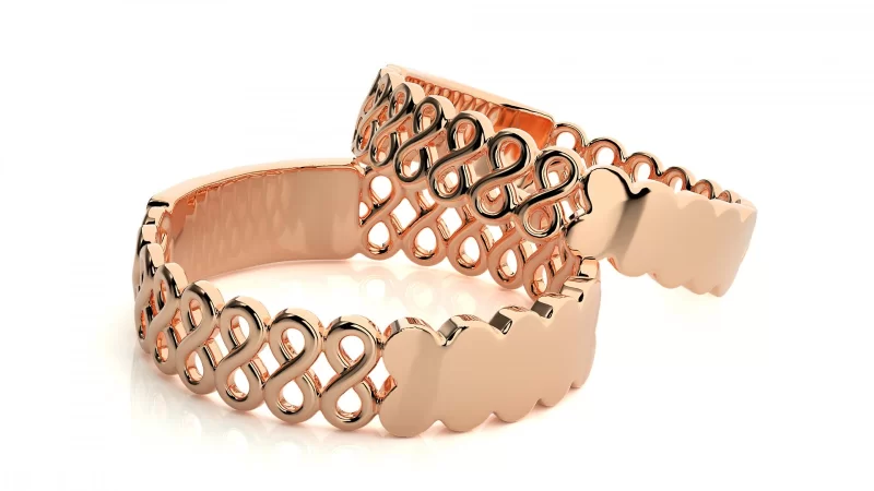 Verighete Couple Infinity Love Carved Aur 18k - Florence