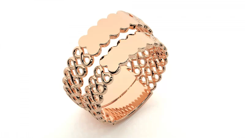 Verighete Couple Infinity Love Carved Aur 18k - Florence