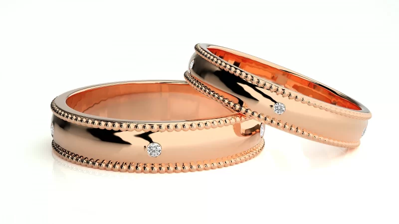 Verighete Couple Passionate Love Aur 18k Genuine Diamonds - Marseille