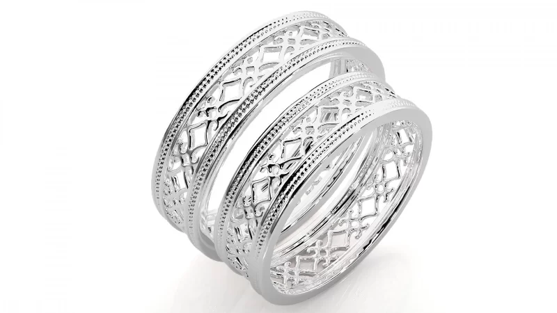Verighete Cuplu Amazing Ornated Aur 18k - Alger