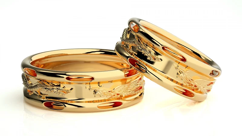 Verighete Couple Outstanding Details Aur 18k - Singapore