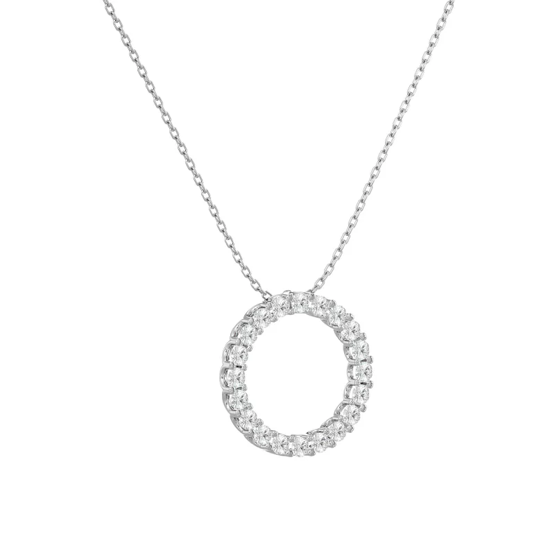 Pandantiv Aur 18k Radiant Circle-shaped Genuine Diamonds - Celeste