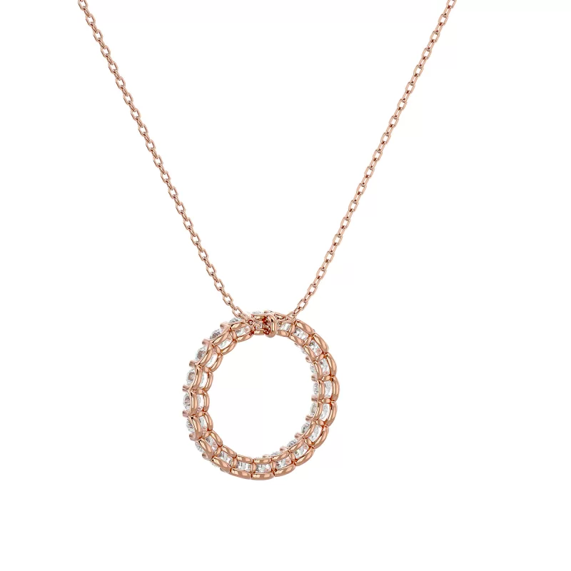 Pandantiv Aur 18k Radiant Circle-shaped Genuine Diamonds - Celeste