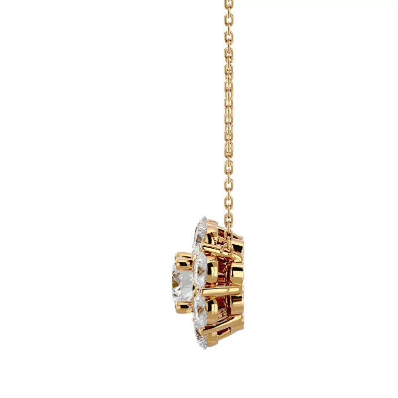 Pandantiv Aur 18k Exquisite Halo Genuine Diamonds - Hermina