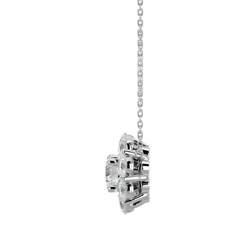 Pandantiv Aur 18k Exquisite Halo Genuine Diamonds - Hermina