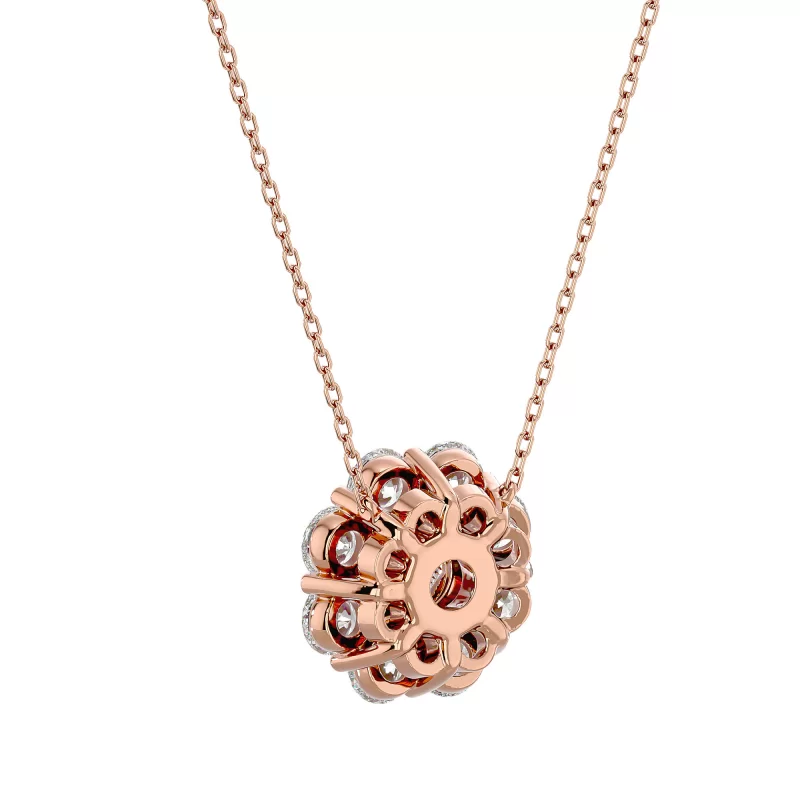 Pandantiv Aur 18k Exquisite Halo Genuine Diamonds - Hermina