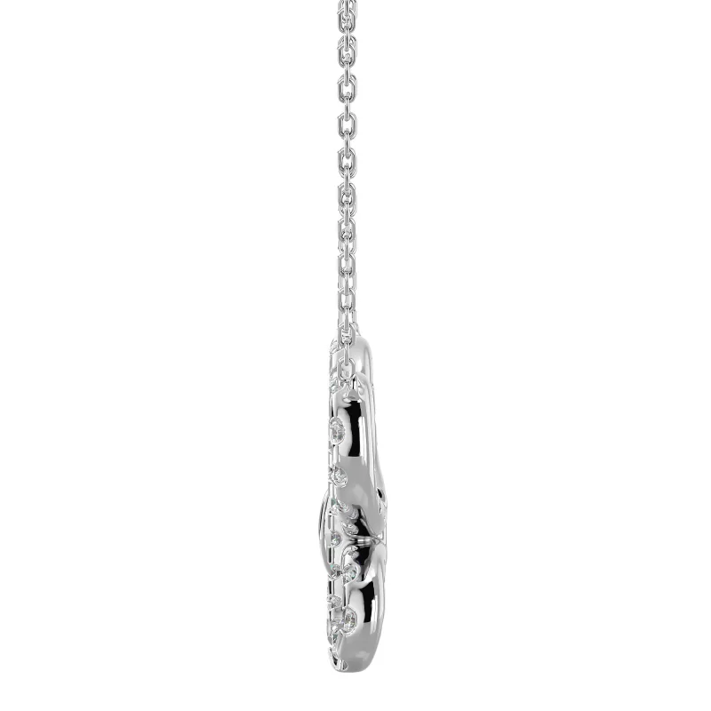 Pandantiv Aur 18k Breathtaking Butterfly-shaped Diamante Naturale - Flavia