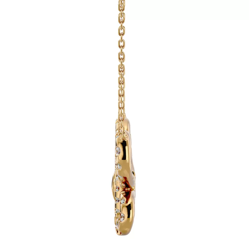 Pandantiv Aur 18k Breathtaking Butterfly-shaped Diamante Naturale - Flavia