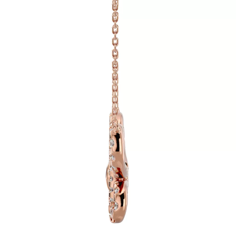 Pandantiv Aur 18k Breathtaking Butterfly-shaped Diamante Naturale - Flavia
