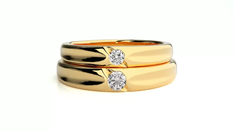 Verighete Harmonious Fine Aur 18k Real Diamonds - Damascus
