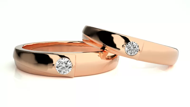 Verighete Couple Impressive Aur 18k Diamante Naturale - Texas
