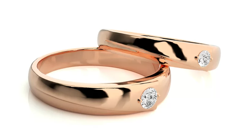 Verighete Couple Impressive Aur 18k Diamante Naturale - Texas