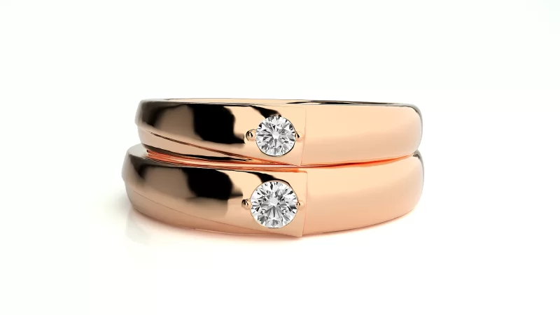 Verighete Couple Impressive Aur 18k Diamante Naturale - Texas