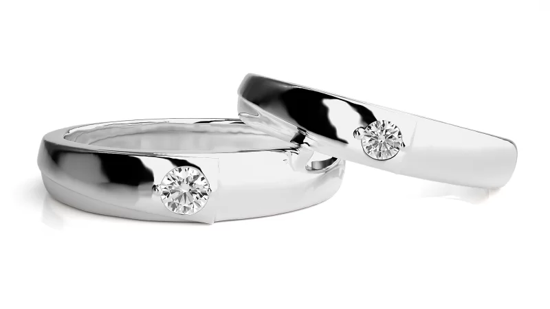 Verighete Couple Impressive Aur 18k Diamante Naturale - Texas