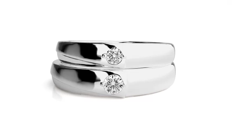 Verighete Couple Impressive Aur 18k Diamante Naturale - Texas