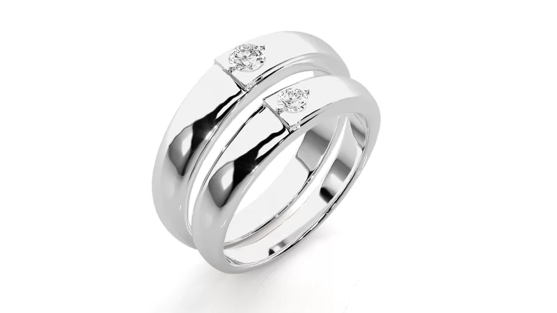 Verighete Couple Impressive Aur 18k Diamante Naturale - Texas