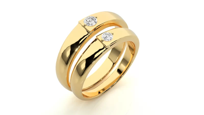 Verighete Couple Impressive Aur 18k Diamante Naturale - Texas