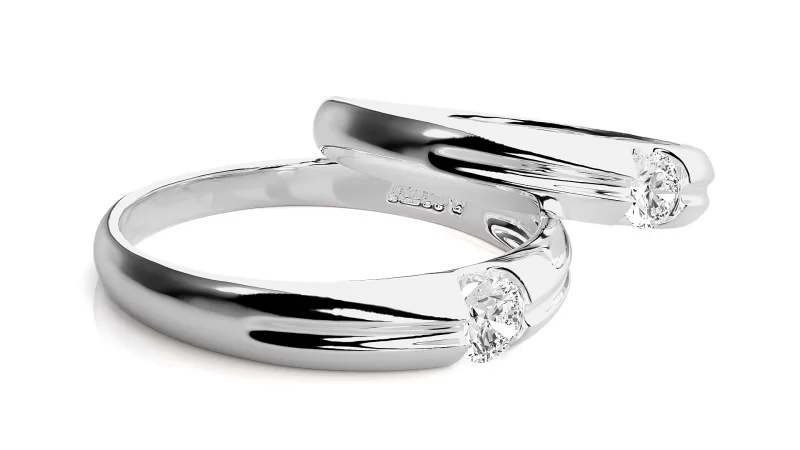 Verighete Couple Gorgeous Aur 18k Natural Diamonds - Toscana