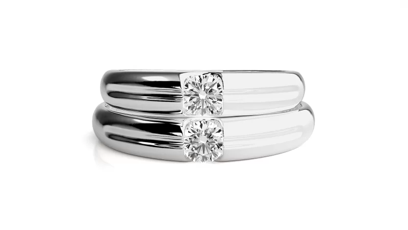 Verighete Couple Gorgeous Aur 18k Natural Diamonds - Toscana