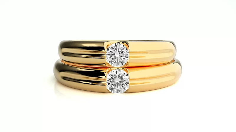 Verighete Couple Gorgeous Aur 18k Natural Diamonds - Toscana