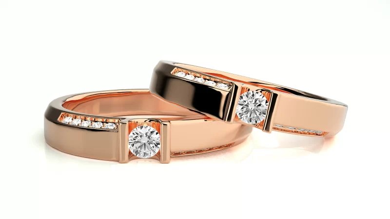 Verighete Cuplu Impressive Design Aur 18k Pure Diamonds - Loire