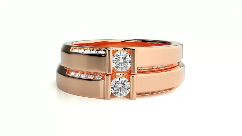 Verighete Cuplu Impressive Design Aur 18k Pure Diamonds - Loire