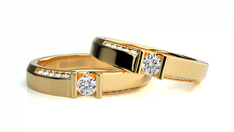 Verighete Cuplu Impressive Design Aur 18k Pure Diamonds - Loire