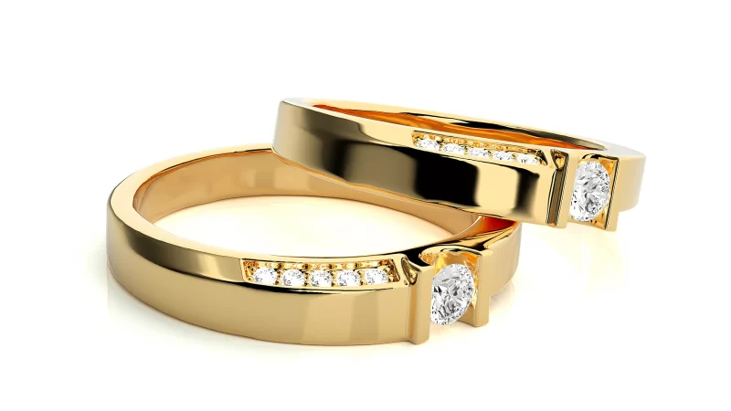Verighete Cuplu Impressive Design Aur 18k Pure Diamonds - Loire