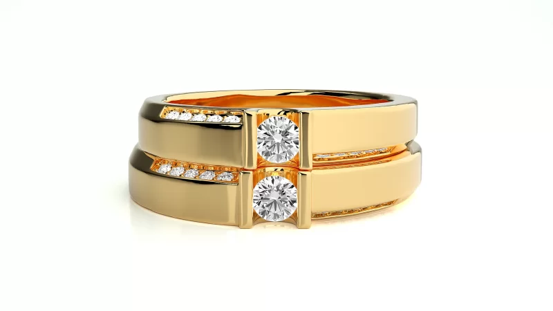 Verighete Cuplu Impressive Design Aur 18k Pure Diamonds - Loire