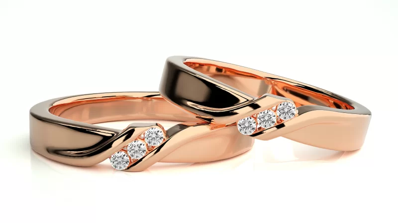 Verighete Cuplu Sumptuous Twist Aur 18k Pure Diamonds - Occitanie
