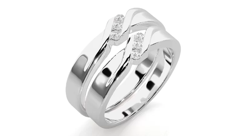 Verighete Cuplu Sumptuous Twist Aur 18k Pure Diamonds - Occitanie