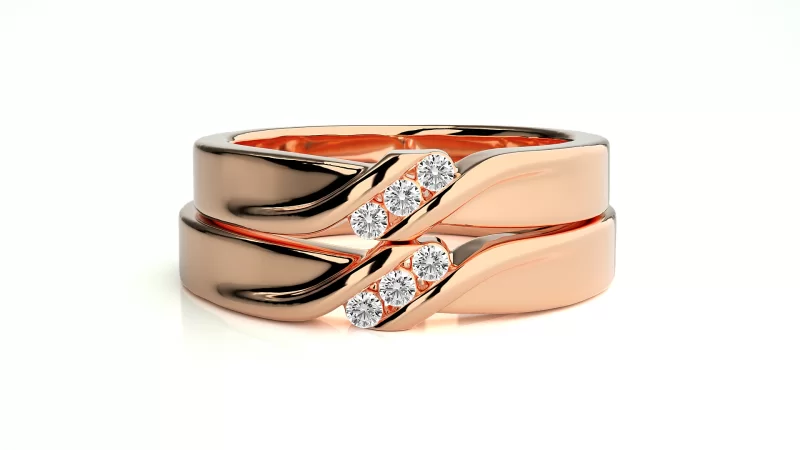 Verighete Cuplu Sumptuous Twist Aur 18k Pure Diamonds - Occitanie