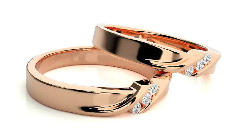 Verighete Cuplu Sumptuous Twist Aur 18k Pure Diamonds - Occitanie