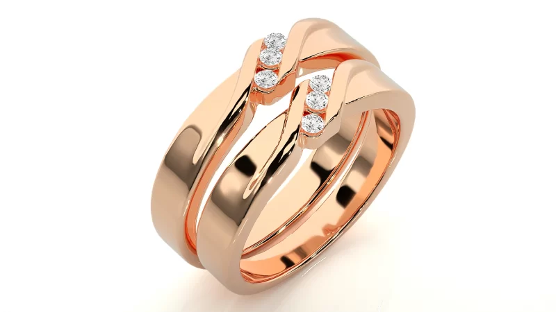 Verighete Cuplu Sumptuous Twist Aur 18k Pure Diamonds - Occitanie