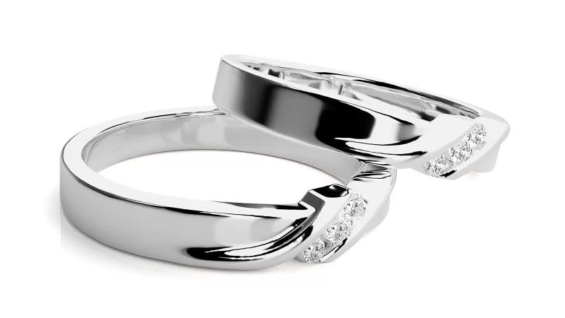 Verighete Cuplu Sumptuous Twist Aur 18k Pure Diamonds - Occitanie
