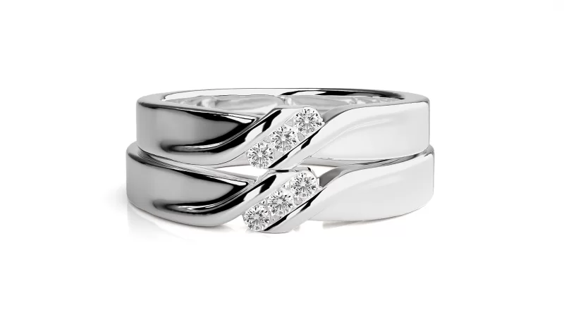 Verighete Cuplu Sumptuous Twist Aur 18k Pure Diamonds - Occitanie