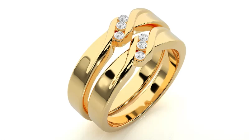 Verighete Cuplu Sumptuous Twist Aur 18k Pure Diamonds - Occitanie
