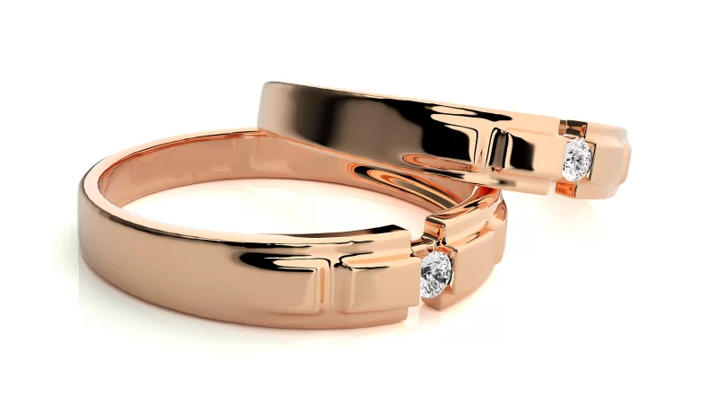 Verighete Couple Remarkable Design Aur 18k Genuine Diamonds - Ronda