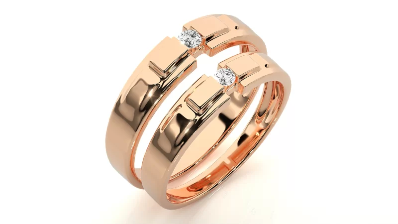 Verighete Couple Remarkable Design Aur 18k Genuine Diamonds - Ronda