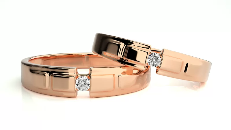 Verighete Couple Remarkable Design Aur 18k Genuine Diamonds - Ronda
