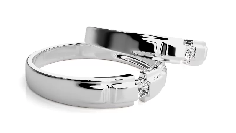 Verighete Couple Remarkable Design Aur 18k Genuine Diamonds - Ronda