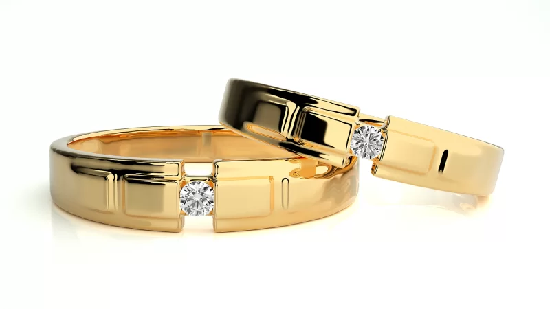 Verighete Couple Remarkable Design Aur 18k Genuine Diamonds - Ronda