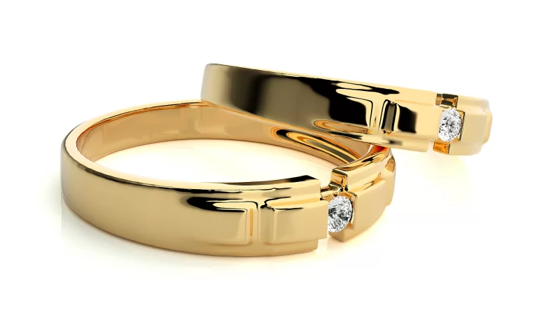 Verighete Couple Remarkable Design Aur 18k Genuine Diamonds - Ronda