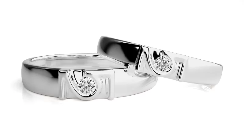 Verighete Cuplu Distinguished Aur 18k Diamante Naturale - Segovia