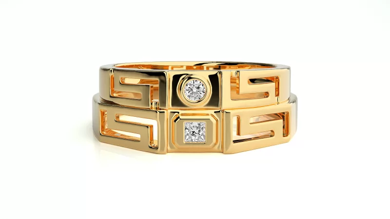 Verighete Cuplu Shimmering Aur 18k Diamante Naturale - Cordoba