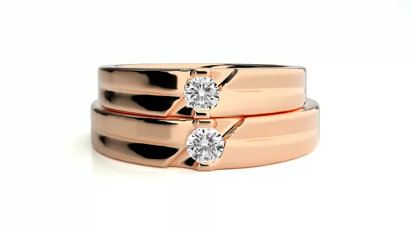 Verighete Cuplu Distinguished lines Aur 18k Real Diamonds - Osaka